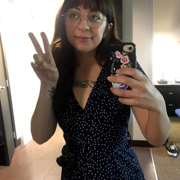 Navy Blue Wrap dress - Picture 6 of 6